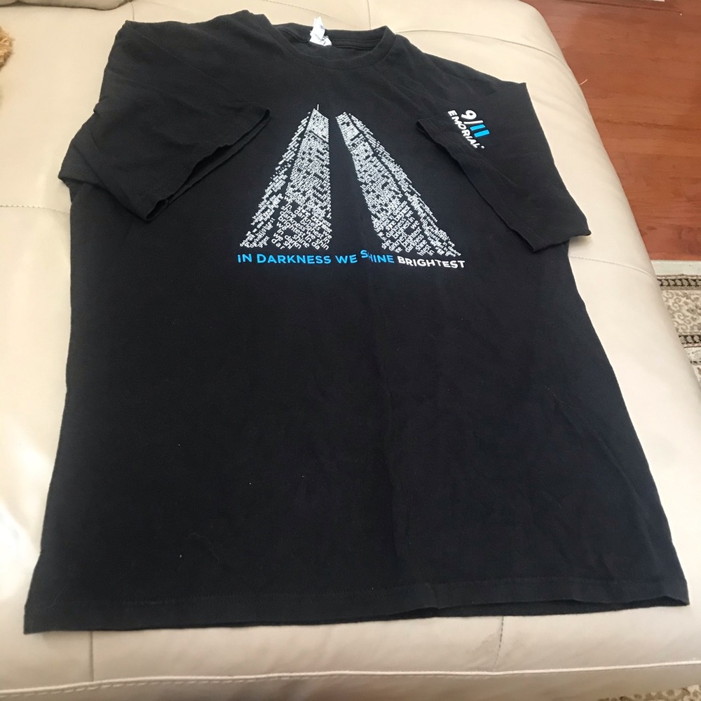 911 Memorial Tee Shirt, In Darkness We Shine, XL